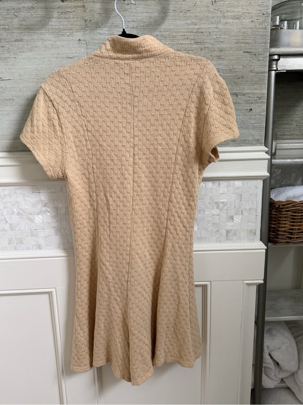 Small free people FP beach Ramona textured one piece romper shorts cream beige - Picture 10 of 12